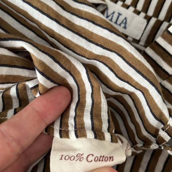 Alix of Bohemia Women's Kitsey Stripe Cotton Shirt XS - Picture 5 of 7